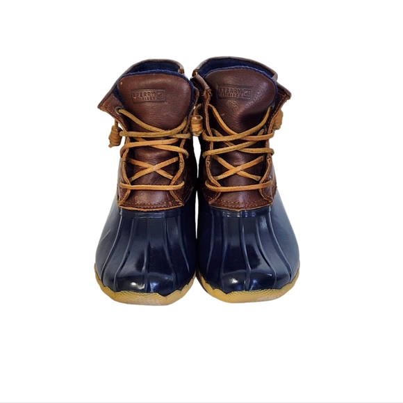 Sperry Top Sider Classic Saltwater Duck boots in Tan, Navy Womens Size 6 - Picture 8 of 10